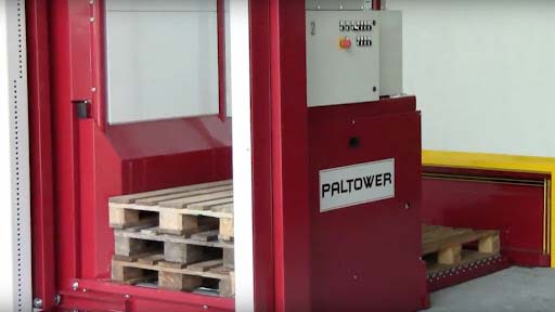 Zásobník paliet Paltower Line v prevádzke